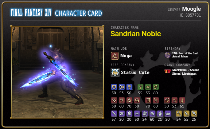 FFXIV Card Sandrian Noble